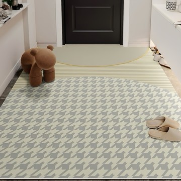 侘寂風 防滑PVC皮革地墊  120 x 80cm  白霧門  1個