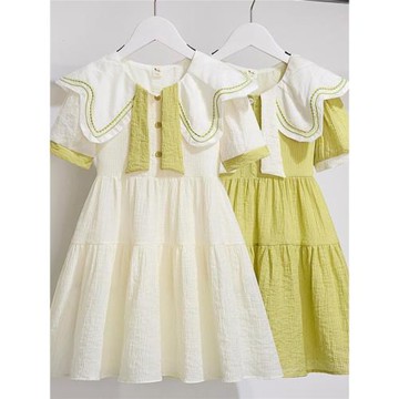 女童公主裙夏裝2025新款洋氣時髦女孩網紅透氣薄款連衣裙兒童裙子