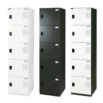 DAHFU 大富 KD 五門 多用途置物櫃 W450xD510xH1800mm 白色/鐵灰 /個 KD-45-5105 I/H
