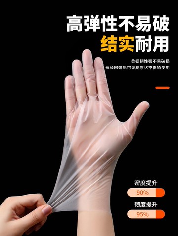 一次性手套超薄緊手廚房家用刷洗碗手套女貼緊家務清潔防水撕不爛