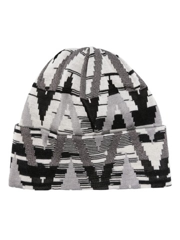 Missoni - zigzag intasia-knit beanie - women - Viscose/Polyamide/Wool - One Size - Grey