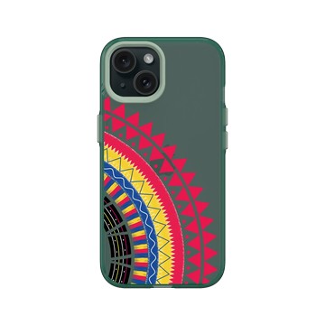 iPhone 15 Clear 憂墨綠 - 花生騷 WasangShow - 虹彩布裙