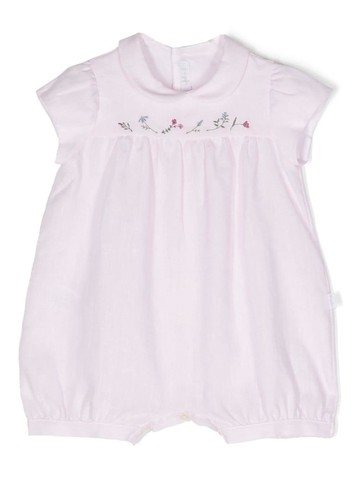 Il Gufo - floral-embroidered shorties - kids - Cotton/Linen/Flax - 3 - Pink
