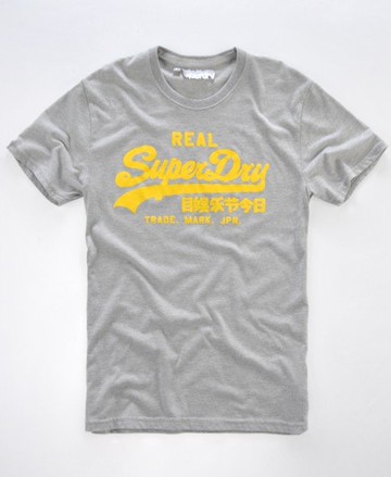 Superdry Men's Men's Vintage Entry T-shirt Grey / Grey Marl - Size: M