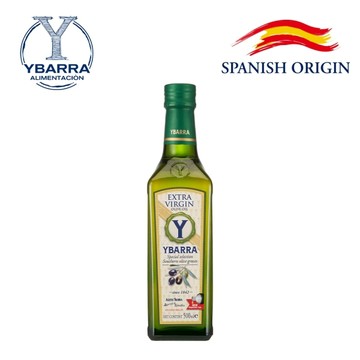 【西班牙YBARRA 益百萊】生飲入門款 100%特級冷壓初榨橄欖油500ml 1入 玻璃瓶 西班牙原裝