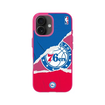 iPhone 16 Clear 粉漾桃 - NBA - 熱血系列-費城76人 Philadelphia 76ers - Sweat and Tears