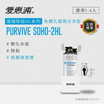 EVERPURE愛惠浦 櫥上型 PURVIVE SOHO-2HL分流式生飲淨水器(DIY安裝)