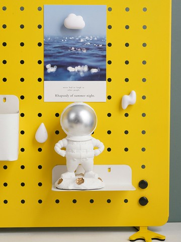 洞洞板配件天氣云朵磁吸6個裝 白色創意可愛立體水滴磁力貼冰箱貼