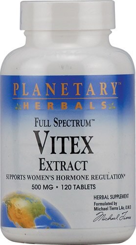 Planetary Herbals Full Spectrum Vitex Extract 500 mg - 120 Tablets