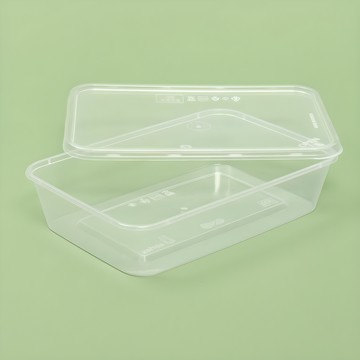 Happy Pack PP透明粥品外送方形射出容器 B500  1組  50套