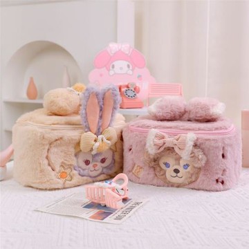 可愛卡通化妝包箱大容量旅行隨身便攜化妝品收納手提袋高顏值禮物