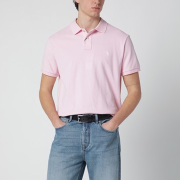 Pink Custom Slim-Fit cotton polo shirt