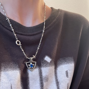 4.15小寶上新s925純銀鳶尾皇冠星星多彩鋯石雙面吊墜女單墜高級感