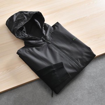 撤柜好貨！外貿男裝工裝尾貨新品拼接袖商務休閑寬松連帽夾克外套