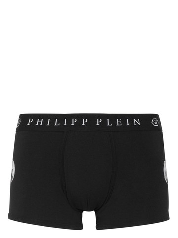 Philipp Plein - Chrome logo-waistband boxer briefs - men - Cotton/Elastane/Modal - XL - Black