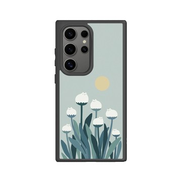 Galaxy S24 Ultra SolidSuit 黑 - ilovedoodle (Lim Heng Swee) - White Cat Flowers - 白貓花朵