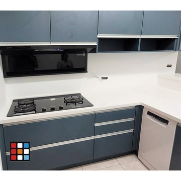 【KW廚房世界】系統廚具 廚房設計 崁入式洗碗機 吧檯 客製化 廚櫃 流理台工廠直營 丈青色系