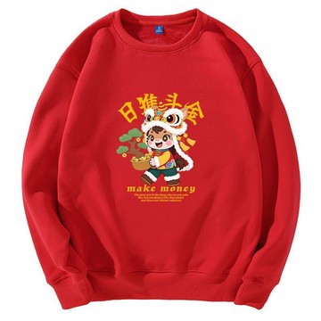 台灣现貨 2026本命年衣服 馬年大學t 紅色上衣 過年衣服 拜年上衣 喜慶上衣 情侶大學t 拜年衣服 團體服 秋冬女裝