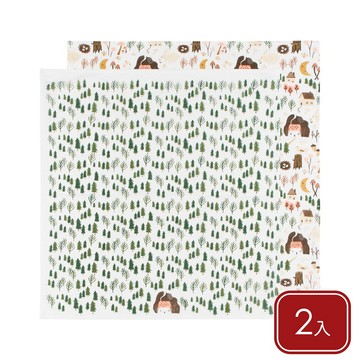 DANICA 加拿大 Jubilee有機棉擦拭布2入(山林小屋63x63cm) / 廚房抹布 清潔布 擦拭布 茶巾