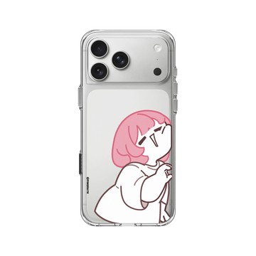iPhone 17 Pro Max Clear Case（相機按鈕） 透明 - 於是日常了 - 高調閃光彈－比心RJ