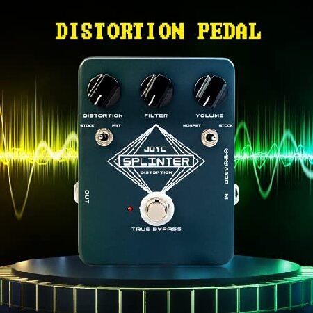 JOYO Distortion Guitar Effect Pedal with Selectable MOSFET ＆ FAT Clipping Thick Boost Distortion True Bypass (SPLINTER JF-21)