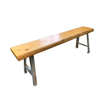 吉迪市柚木家具 【吉迪市100%原木家具】檜木簡約風格條凳 不鏽鋼腳 長椅 長凳 板凳 椅子 室外椅 穿鞋椅 TW010
