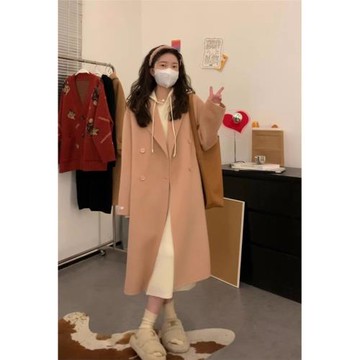 長款針織連帽連衣裙女寬松2025新款毛衣裙秋冬配大衣韓版顯瘦內搭