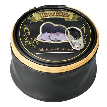 MARUSHIN 丸真 yup 仿真圓形罐頭拉鍊袋  合成皮  14 x 10 x 10cm或11 x 11 x 6.5cm  松露  1個