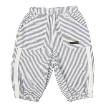 akachan honpo - 7分褲-泡泡紗-深藍色