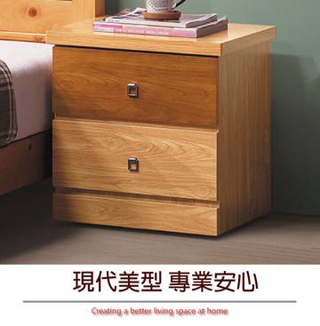 【綠家居】瑞克 現代1.6尺二抽床頭櫃
