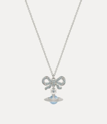 Vivienne Westwood Octavie Pendant Necklace -Platinum-blue-aqua-cz -Platinum-blue-aqua-cz Women