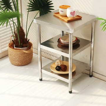 家購51x51cm三層430不鏽鋼桌/料理工作桌/工作台/流理台552040-410台灣製