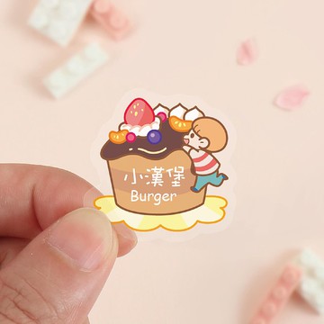 【正版原創】透明感 防水姓名貼-甜點男孩/50入-大小貼透I款