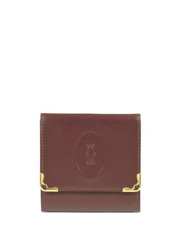 Cartier - 1990-2000 pre-owned embossed-monogram coin purse - women - Leather - One Size - Brown