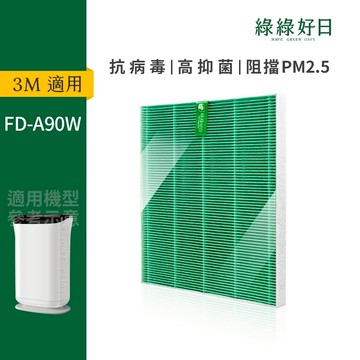 適用 3M FD-A90W 雙效空氣清淨除濕機 HEPA抗菌濾網 綠綠好日