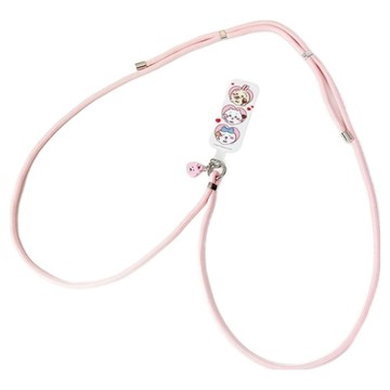 Chiikawa 吉伊卡哇 手機掛繩及掛片 掛繩全長約145公分  情人節 粉色  1組