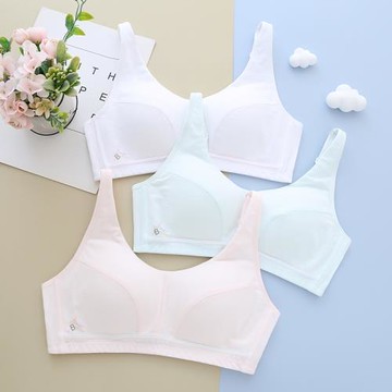 發育成熟期少女文胸無鋼圈定型上托塑形調整初高中大學生顯小內衣