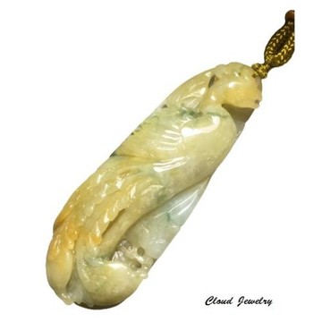 品澐珠寶-天然 翡翠  黃翡鳳凰牌 吊墜
