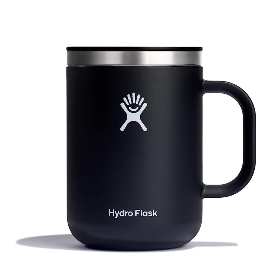 HYDRO FLASK MUG STAINLESS STEEL REUSABLE TEA COFFEE TRAVEL MUG VACUUM INSULATED, BPA-FREE, NON-TOXIC BLACK 24 OZ