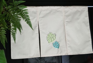 刺繡門簾(包桿式)(帆布) __家飾類 免運 文青 門簾