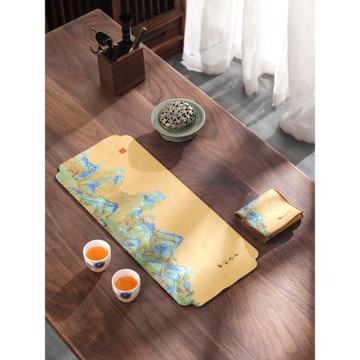 高檔茶巾吸水加厚純綿茶布茶抹布功夫茶具零配件壺墊小方巾茶桌布