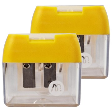 mideer 三孔削筆器  黃色  2個