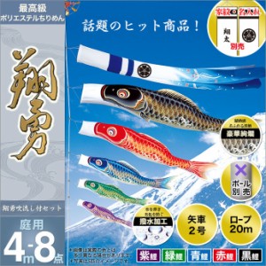 旭天竜 こいのぼり 鯉のぼり 庭園用 庭用 旭天竜 鯉 鯉幟 家紋・名前入可能 セット各種（ポール別売） 翔勇鯉 4ｍ8点セット（ガーデン用