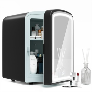 美妝冰箱帶觸摸燈化妝鏡車載迷你4L冰箱化妝護膚品冷藏箱家用【宜家良品百貨】