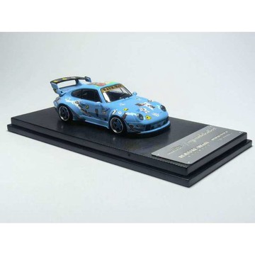 MC 1/64 保時捷  RWB993 高尾翼 Line Friends 藍色塗裝