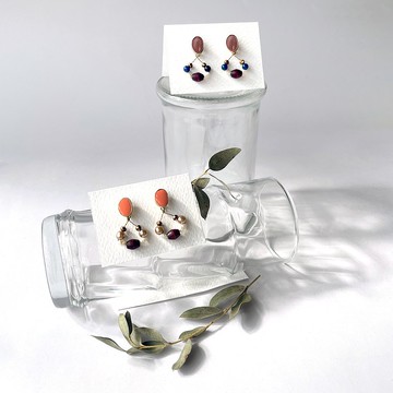 俏佳人銀針耳環