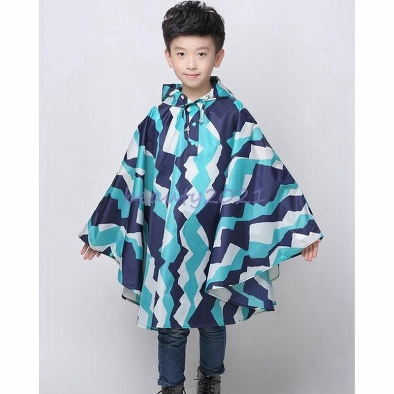 子供用 キッズ レインコート レインポンチョ ゴム 柄 カッパ フード ランドセル 小学生 雨具 レインウェア 防水 防風 バイク 収納ポーチ付き 通販 Lineポイント最大get Lineショッピング
