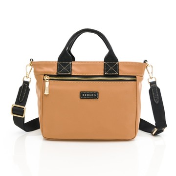 BERNIS 尼龍系列 隨行輕巧小方包 布丁奶色 防潑水尼龍