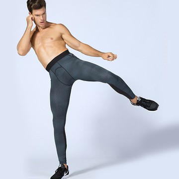 高彈力3D立體印花速乾運動壓縮褲-4110(現)