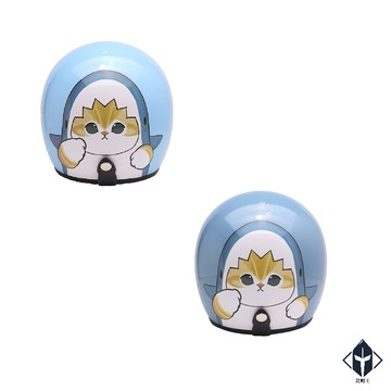 EVO 安全帽 CA-310M 鯊魚貓福 多色可選 半罩 半拆洗 卡通圖案 正版授權